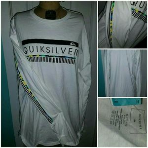 Nwt quicksilver logo long sleeve tee xl